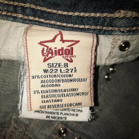 LA IDOL Girls Super Rhinestone Embroidered Blinged back pockets and belt loops 8 - Picture 7 of 10